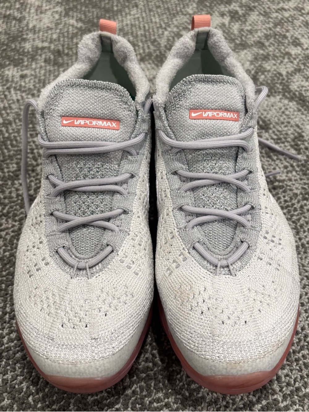 Nike Air VaporMax 2023 Flyknit Photon Dust Red Stardust Athletic Shoes Womens 8 - Picture 2 of 6